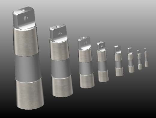 从#0到#7的莫氏锥度集合缩略图